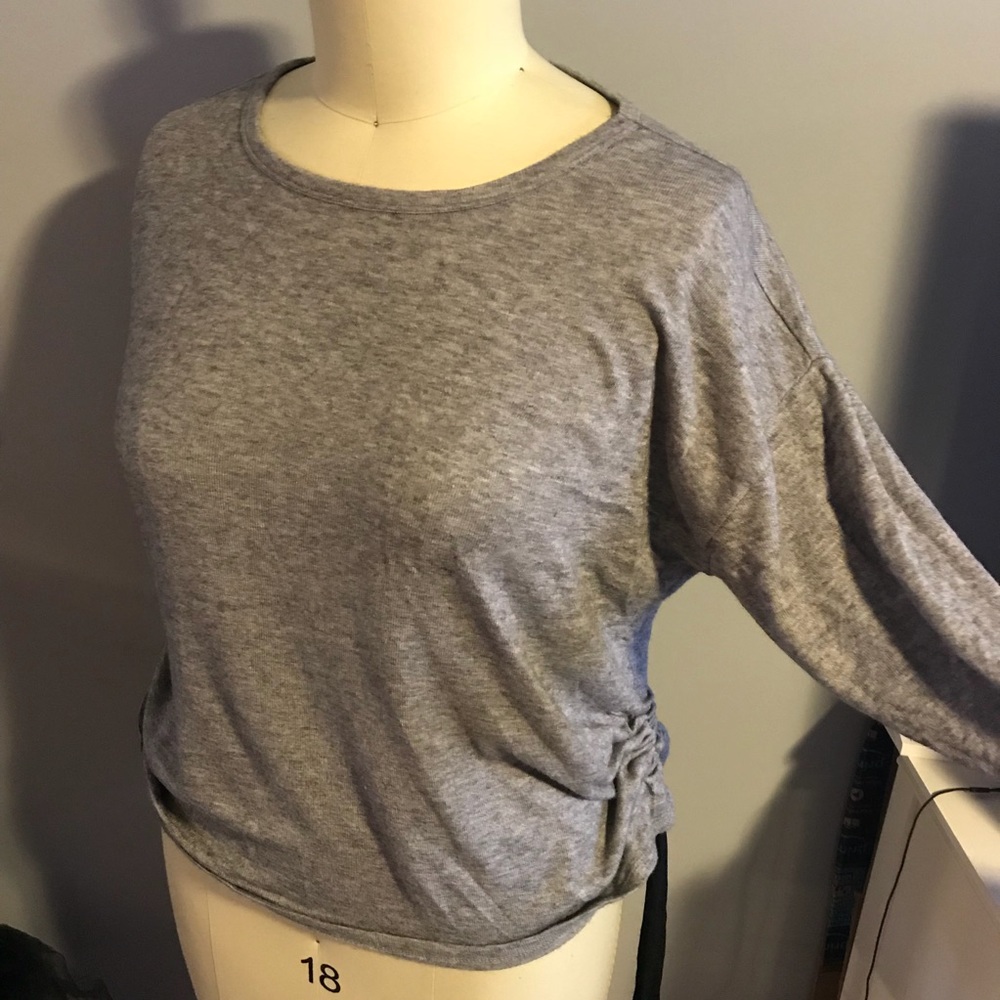 Grey Light Sweater with Black Ties